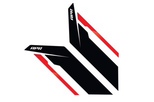APR Sideburns Svart APR / rød stripe
