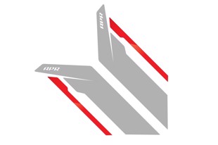 APR Sideburns Sølv APR / rød stripe
