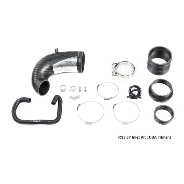 Eventuri Carbon Turbo Inlet With No Flange Audi RS3 / TTRS Gen 2 8V 8Y LHD, RSQ3 & VZ5