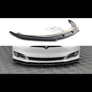 Maxton Front Splitter V.1 Tesla Model S Facelift - Gloss Black