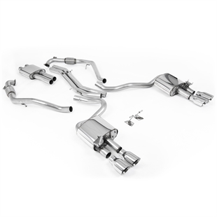 Milltek Sport Diff-modeller Med Avstivningsstag (LHD) – Resonert Cat-back Eksosanlegg Med Fire Polerte Enderør Til Audi S5 B9 V6 Turbo Coupé
