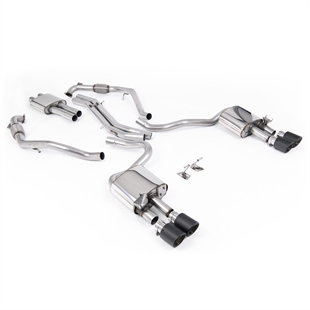 Milltek Sport Diff Modeller Med Avstivningsstag (RHD) - Resonert Cat-Back Med Fire Karbon Enderør Audi S5 3.0 V6 Turbo Coupé Kun B9