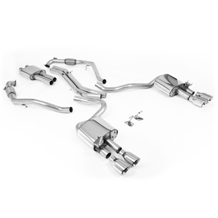 Milltek Sport Diff Modeller Med Avstivningsstag (RHD) - Resonert Cat-Back Med Fire Polerte Enderør Audi S5 3.0 V6 Turbo Coupé Kun B9