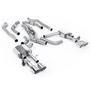 Milltek Non-Resonated (Høyere) OPF-Back Eksosanlegg med GT-115 Polerte Enderør Audi S8 D5 V8