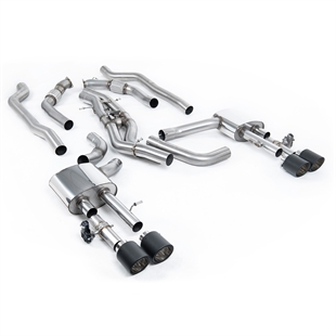 Milltek Non-Resonated (Høyere) OPF-Back Eksosanlegg med JET-115 Carbon Enderør Audi S8 D5 V8
