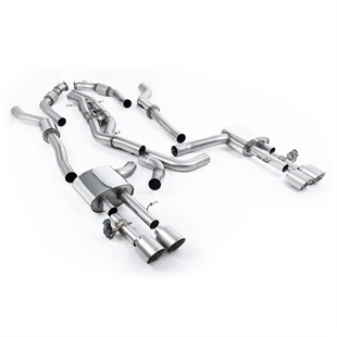 Milltek Resonert (Stillere) OPF-Bakre Eksosanlegg med GT-115 Titanium Enderør Audi S8 D5 V8