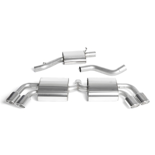 Milltek Quattro - Resonert (Stillere) Cat-Back Eksosanlegg med Fire Polerte Enderør Audi TTS MK2