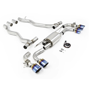 Milltek (NAS/ROW Spec) - Axle Back med Brente/Blå Titanium Enderør BMW 5 Serie M5 G90/G99