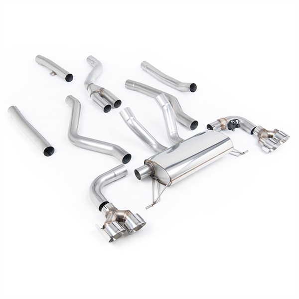 Milltek Cat-back Eksosanlegg Med Fire GT-100 Polerte Enderør Til BMW 4-serie G22 M440i Coupé
