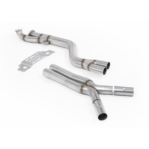 Milltek Sekundær Katalysator Bypass - Ikke Resonert med X Pipe til Milltek Axle Back Kun BMW 2 Serie M2 Coupe