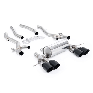 Milltek OPF/GPF Bakre Eksosanlegg med Midtre Resonator Bypass-system med GT-115 Cerakote Sorte Enderør BMW 3 Serie G80 M3 & M3