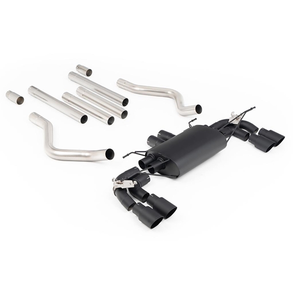 Milltek Black Coated Special Edition - OPF/GPF Bak Ikke-Resonert Ventilstyrt System med Quad GT-90 Cerakote Svarte Endestusser Land Rover Defender (Kun NAS Ikke-OPF/GPF Kjøretøy)