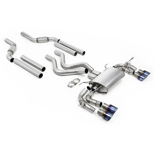 Milltek Partikkelfilter-Bak med Brente/Blå Titan Enderør Land Rover Defender OCTA 4.4 V8