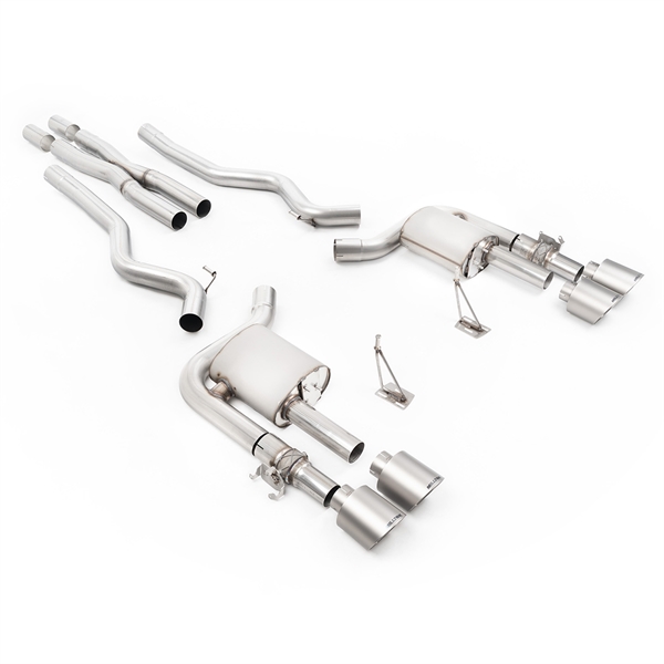 Milltek Aktivt Ventilstyrt Cat-Back System med X-rør og Børstede Titan Enderør til Ford Mustang 5.0 V8 GT500