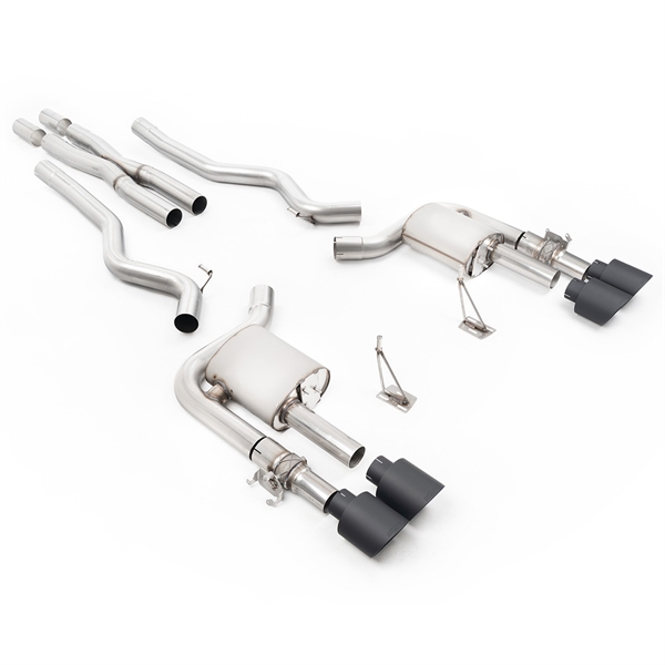 Milltek Aktivt Ventilstyrt Cat-Back System med X-rør og Cerakote Sorte Enderør til Ford Mustang 5.0 V8 GT500title