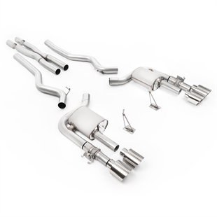 Milltek Aktivt Ventilstyrt Cat-Back System med X-rør og Polerte Enderør til Ford Mustang 5.0 V8 GT500