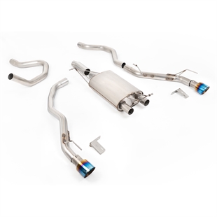 Milltek Front Pipe-Back Med Brente/Blå Titanenderør Til Ford Ranger 2.3 PHEV