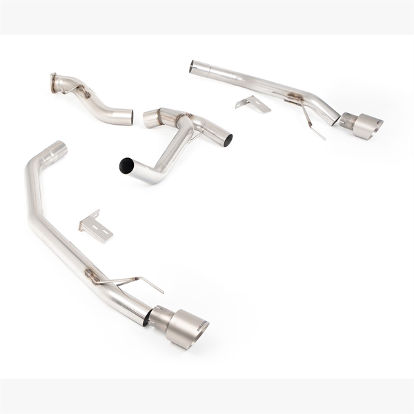 Milltek Aksel-bakpotte-system med Børstede Titanium-enderør Ford Ranger 3.0 V6 TDCI