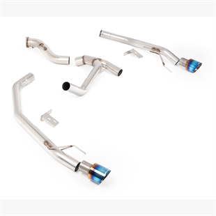 Milltek Aksel-bakpotte-system med Brente/Blå Titanium-enderør Ford Ranger 3.0 V6 TDCI
