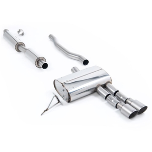 Milltek Resonert (Stillere) Cat-Back med Børstet Titanium Endestusser Mini Cooper S F55