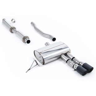 Milltek Resonert (Stillere) Cat-Back med Carbon Endestusser Mini Cooper S F55