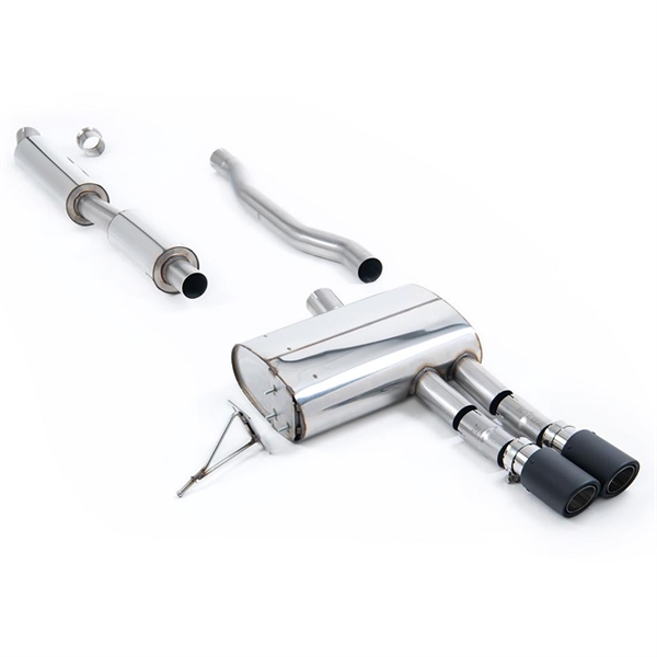 Milltek Resonert (Stillere) Cat-Back med Carbon Endestusser Mini Cooper S F55