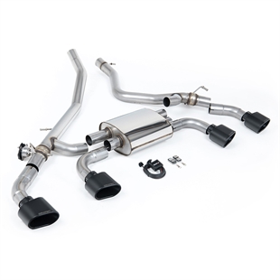 Milltek Aksel-Bak System (Ventilstyrt) med Cerakote Svarte Ovale Ender Range Rover Sport P440/460/510/550e L461(Hybrid)