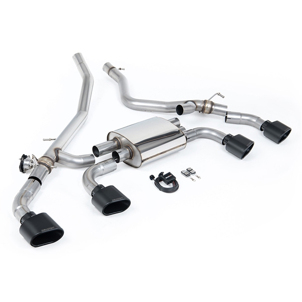 Milltek Aksel-Bak System (Ventilstyrt) med Cerakote Svarte Ovale Ender Range Rover Sport P440/460/510/550e L461(Hybrid)