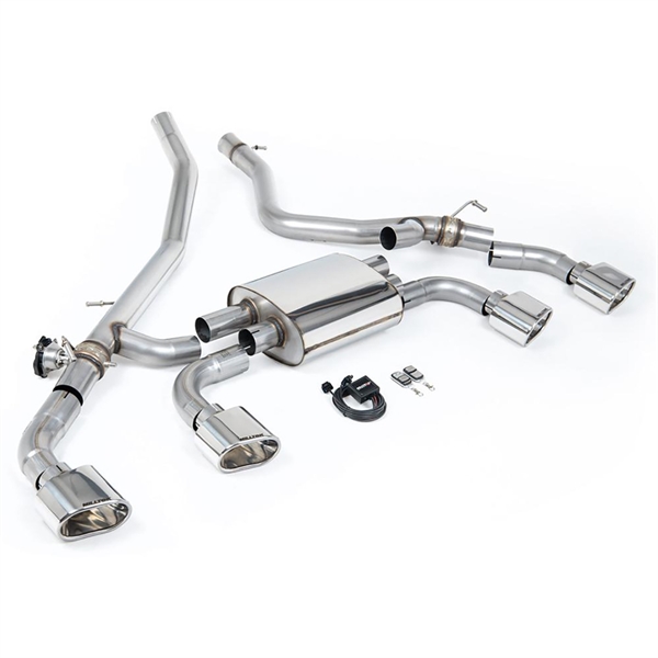 Milltek Aksel-Bak System (Ventilstyrt) med Polerte Ovale Ender Range Rover Sport P440/460/510/550e L461(Hybrid)