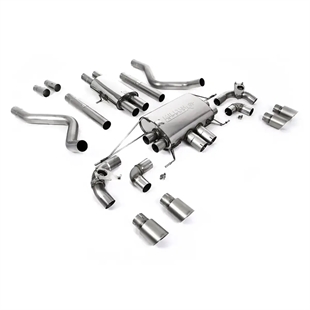 Milltek Resonert (Stillere) GPF/OPF Bak Ventilstyrt System med Quad GT-90 Børstede Titan Endestusser Land Rover Defender 110 5.0 V8 (GPF Modeller)