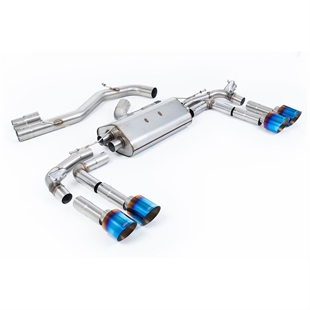 Milltek Resonated Cat-Back Eksosanlegg med Brente Titanium Trim Audi S3 8Y