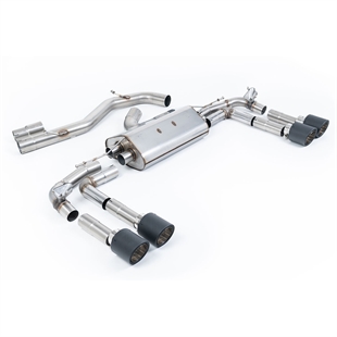 Milltek Resonated Cat-Back Eksosanlegg med JET-115 Karbonfiberender Audi S3 8Y