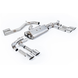 Milltek Resonated Cat-Back Eksosanlegg med Polerte Ovale Ender Audi S3 8Y