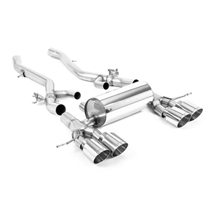 Milltek Senterresonator-Bakre System med GT-115 Polerte Enderør BMW 2 Serie M2 Coupé (G87 S58 NAS Ikke-OPF/GPF Modeller)