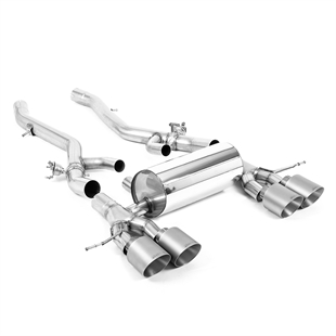 Milltek Center Resonator-Bag System med GT-115 Børstede Titanium Enderør BMW 2 Series M2 Coupe (G87 S58 OPF/GPF Modeller)
