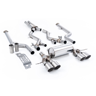Milltek Resoneret Cat-Back med GT-115 Børstede Titanium Enderør BMW 2 Series G87 M2