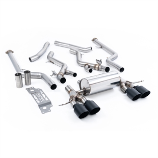 Milltek Ikke-Resoneret (Højest) Cat-Back med GT-115 Cerakote Sorte Enderør BMW 2 Series G87 M2