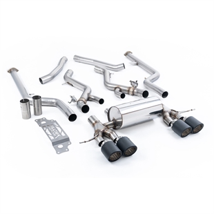 Milltek Ikke-Resoneret (Højest) Cat-Back med JET-115 Carbon Enderør BMW 2 Series G87 M2