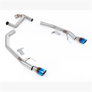 Milltek Bi-Turbo Diesel - Aksel-bakpotte med Brente/Blå Titanium-enderør Ford Ranger