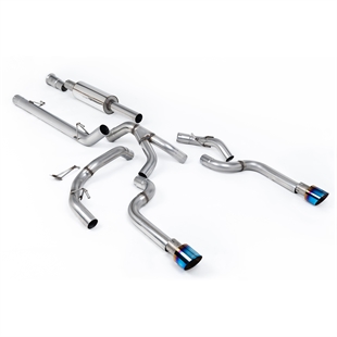 Milltek Road+ Cat-Back med Doble Brente/Blå Titanium Enderør Ford F150 5.0 V8 Supercrew