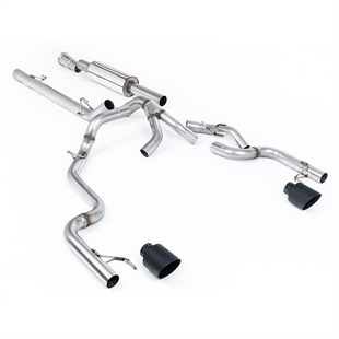 Milltek Tremor - Road+ Resonert Cat-back med Doble Cerakote Svarte Enderør Ford F150 5.0 V8 Supercrew