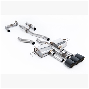 Milltek Resonansdempet (Stillest) Cat-Back med 3 x JET-115 Carbon Endestusser Honda Integra DE5 Type S