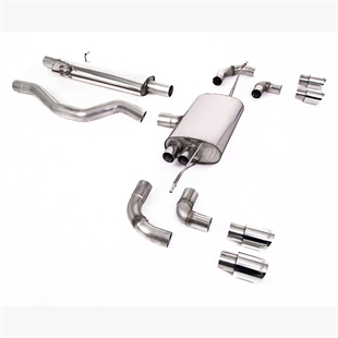 Milltek OPF/GPF Bakre System Med Resonator (Stillere) med GT-90 Polerte Enderør Land Rover Defender 110 3.0 I6 P400