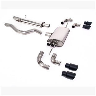 Milltek OPF/GPF Bakre System Med Resonator (Stillere) med GT-90 Cerakote Svarte Enderør Land Rover Defender 110 3.0 I6 P400