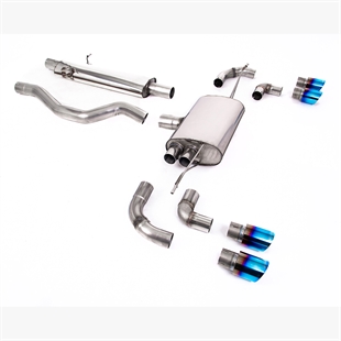 Milltek OPF/GPF Bakre System Med Resonator (Stillere) med GT-90 Brent Titan Enderør Land Rover Defender 110 3.0 I6 P400