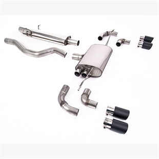Milltek OPF/GPF Bakre System Med Resonator (Stillere) med Jet-90 Carbon Enderør Land Rover Defender 110 3.0 I6 P400