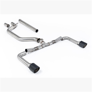 Milltek 80mm OPF/GPF Baksystem med Karbonfiber Enderør (Race System - Høyest) VW Golf Mk8 GTi (245ps Ikke-GPF / Nordamerikanske Modeller Kun)