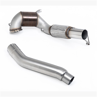 Milltek 94mm / 3.7inch ID Turbo Uttak til 80mm / 3.15inch Downpipe med 200CPSI NO CEL Race Cat (For OE Cat-Back) VW Golf GTI Mk8