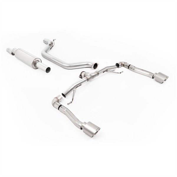 Milltek Race System (Høyest) 80MM OPF/GPF Bakre System med Børstet Titanium GT-115 Enderør Seat Cupra Formentor 2.0TSI 245ps (GPF Modeller)