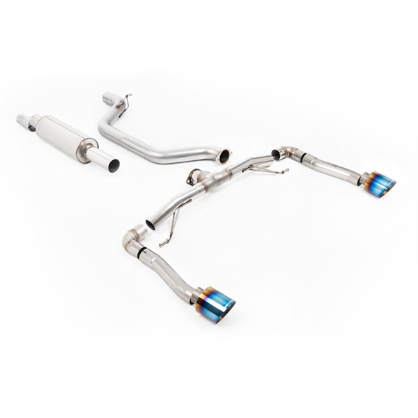 Milltek Race System (Høyest) 80MM OPF/GPF Bakre System med Blåanløpt/Blå Titanium Enderør Seat Cupra Formentor 2.0TSI 245ps (GPF Modeller)